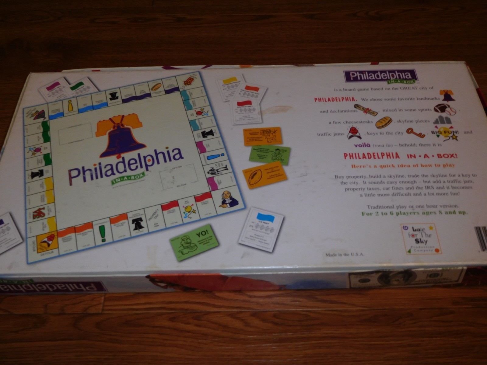 PHILADELPHIA IN A BOX BOARD GAME COMPLETE OPOLY LATE FOR THE SKY