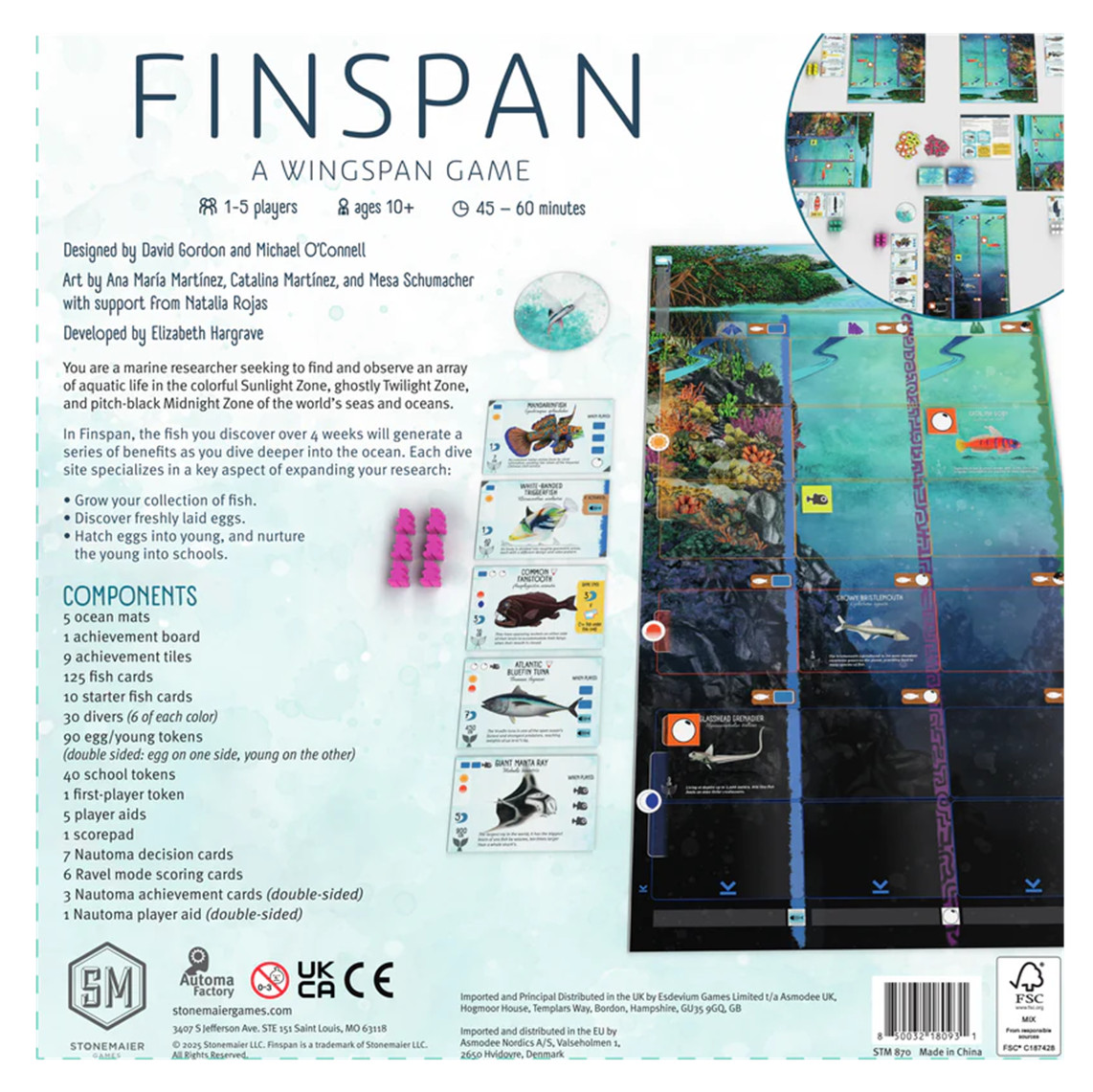 Finspan. Raise your dragons in your caves. STM870. Stonemeier Games. NEW