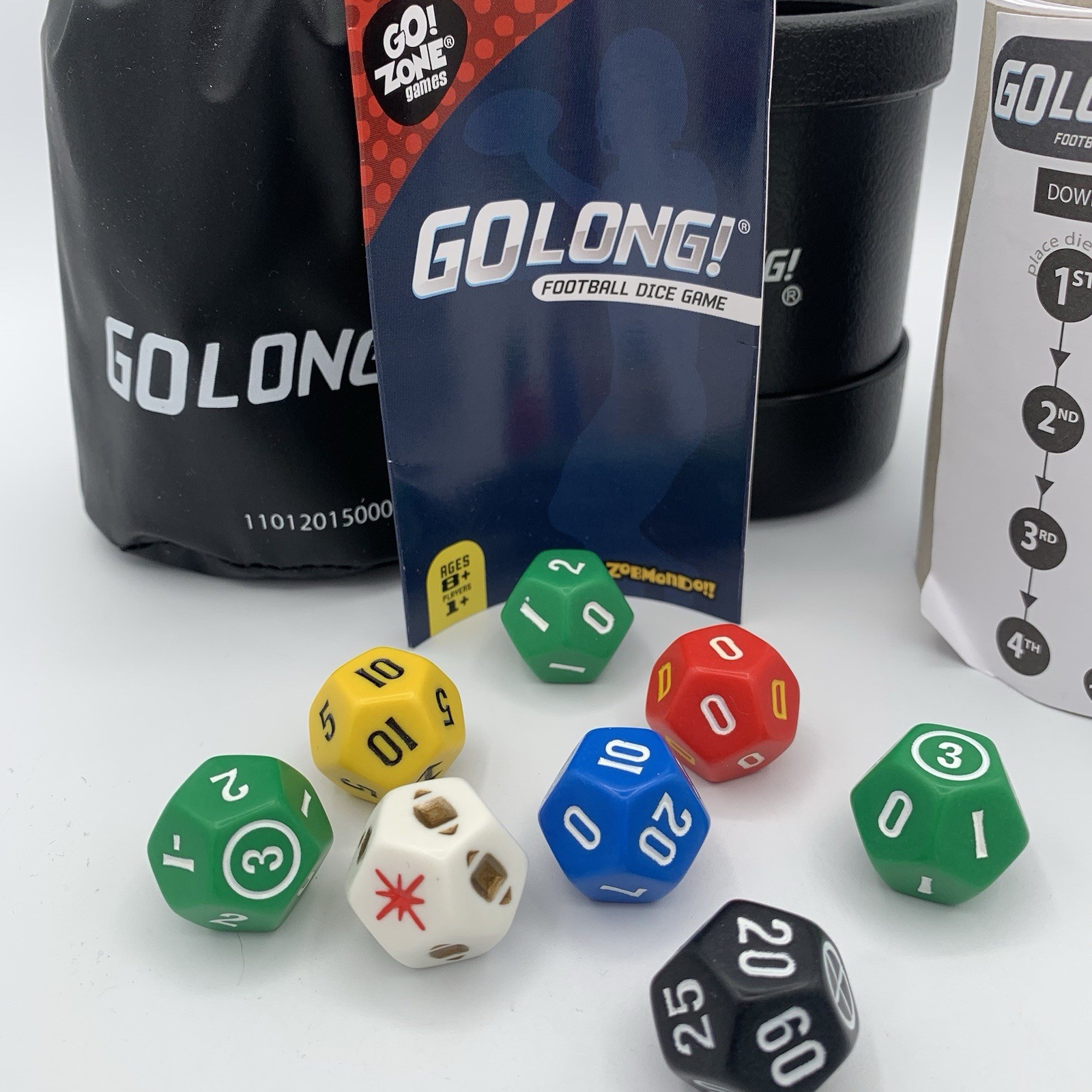 GoLong! Football Dice Game Travel Edition Zobmondo 2012 Family Fun NFL Fan Game