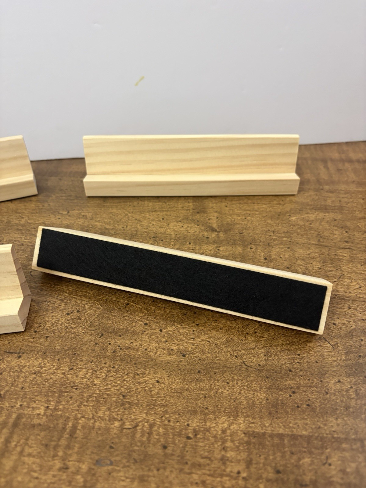 Wooden Domino Trays Set of 4 Wood Domino Racks Holders Tiles 8” Cl