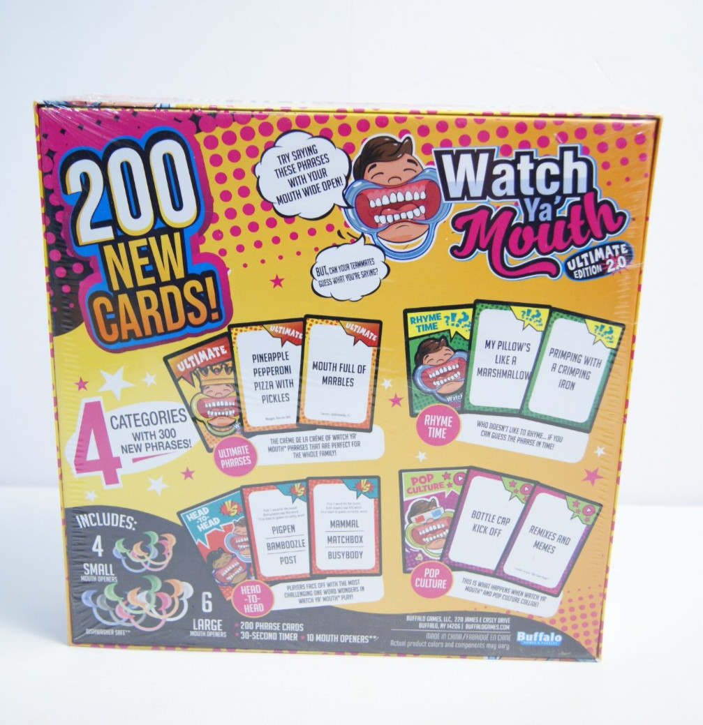 Party Game Lot (3): Watch Ya Mouth, Family Feud, Reverse Charades New Sealed