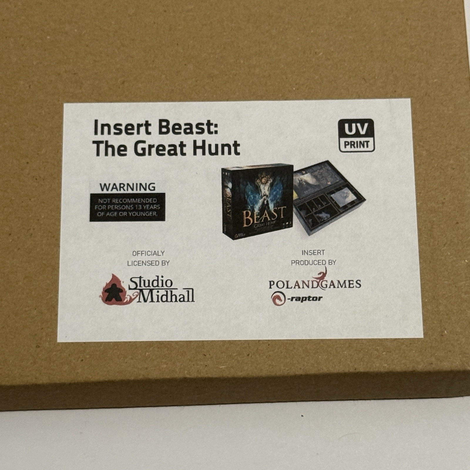 Beast: The Great Hunt Expansion w/ Upgraded Insert Kickstarter 2026 – Sealed