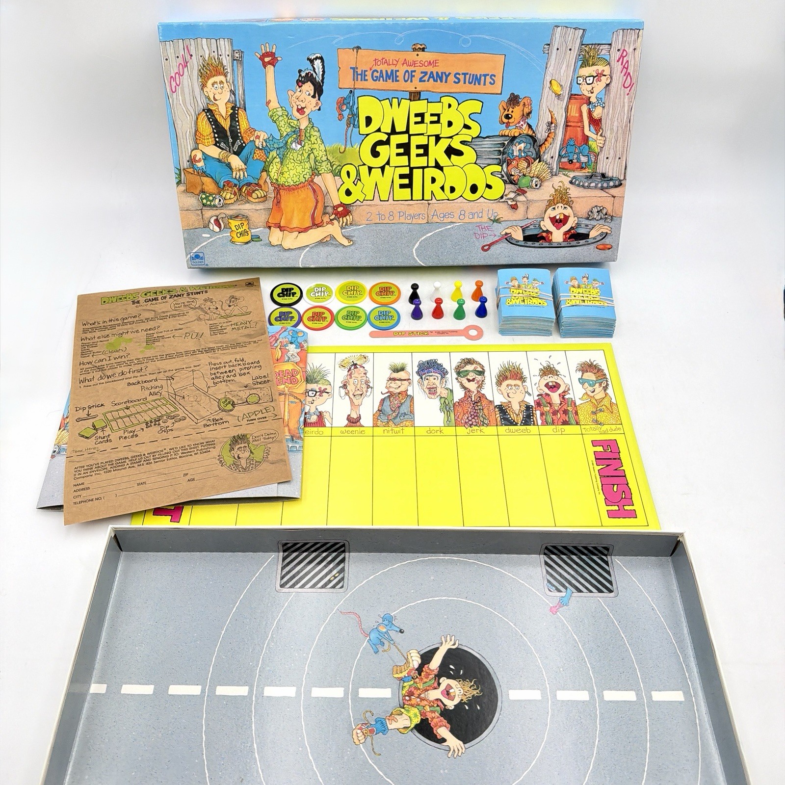 Dweebs Geeks & Weirdos 1988 Vintage Board Game – 100% Complete – Great Condition