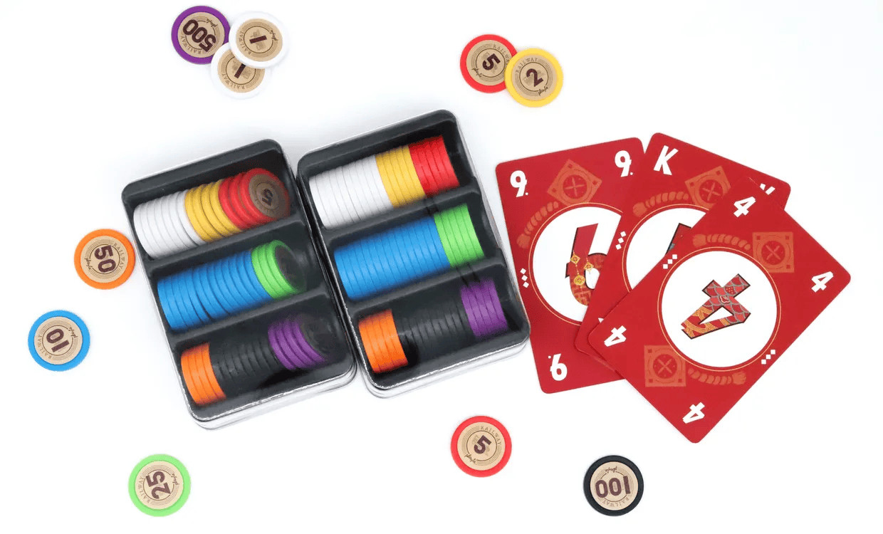 Playte Mini Chip 120 Premium Heavy 1.7g Board Game Tokens Set.
