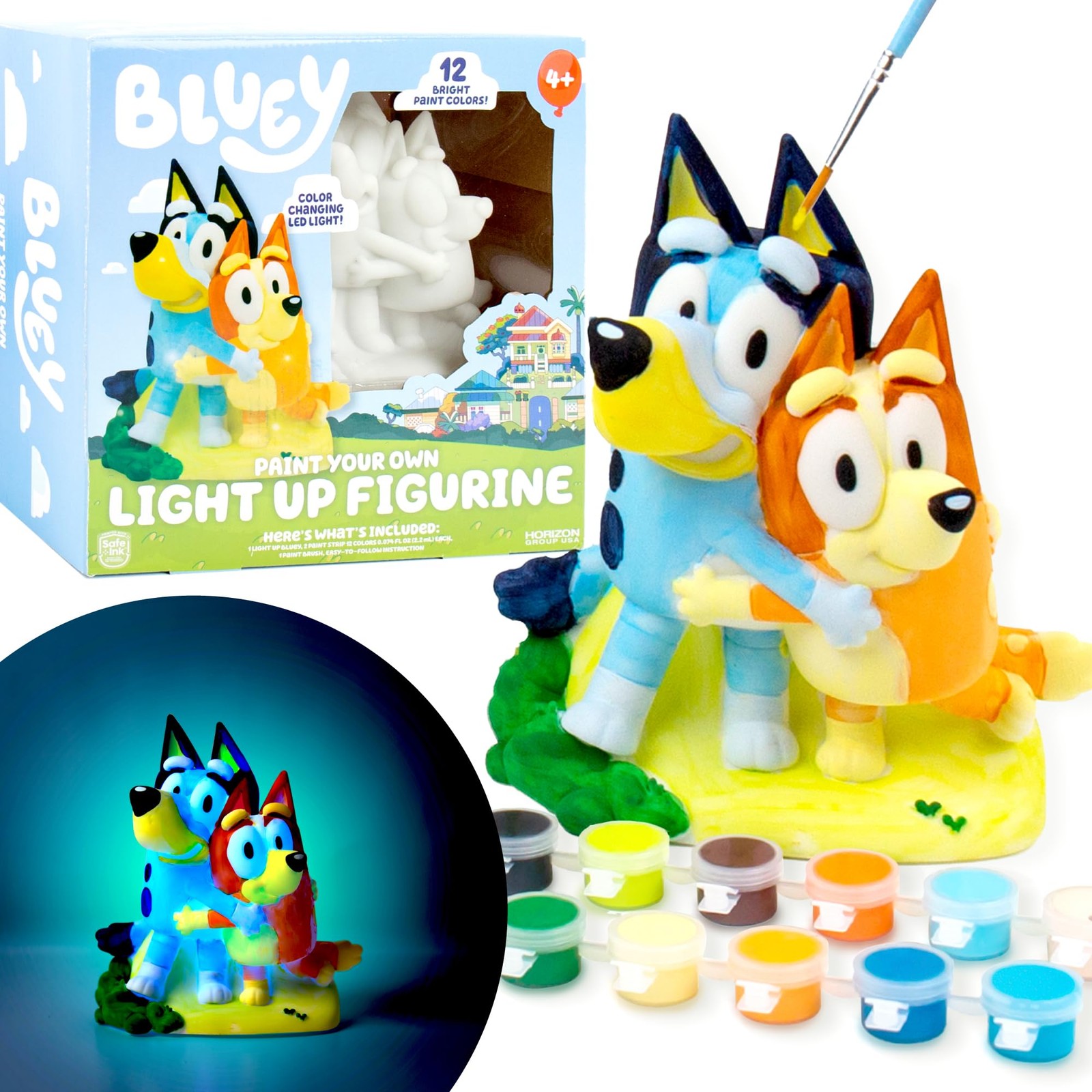 Bluey Light Up Figurine Paint Your Own Bingo Night Kids Toy Toys Party
