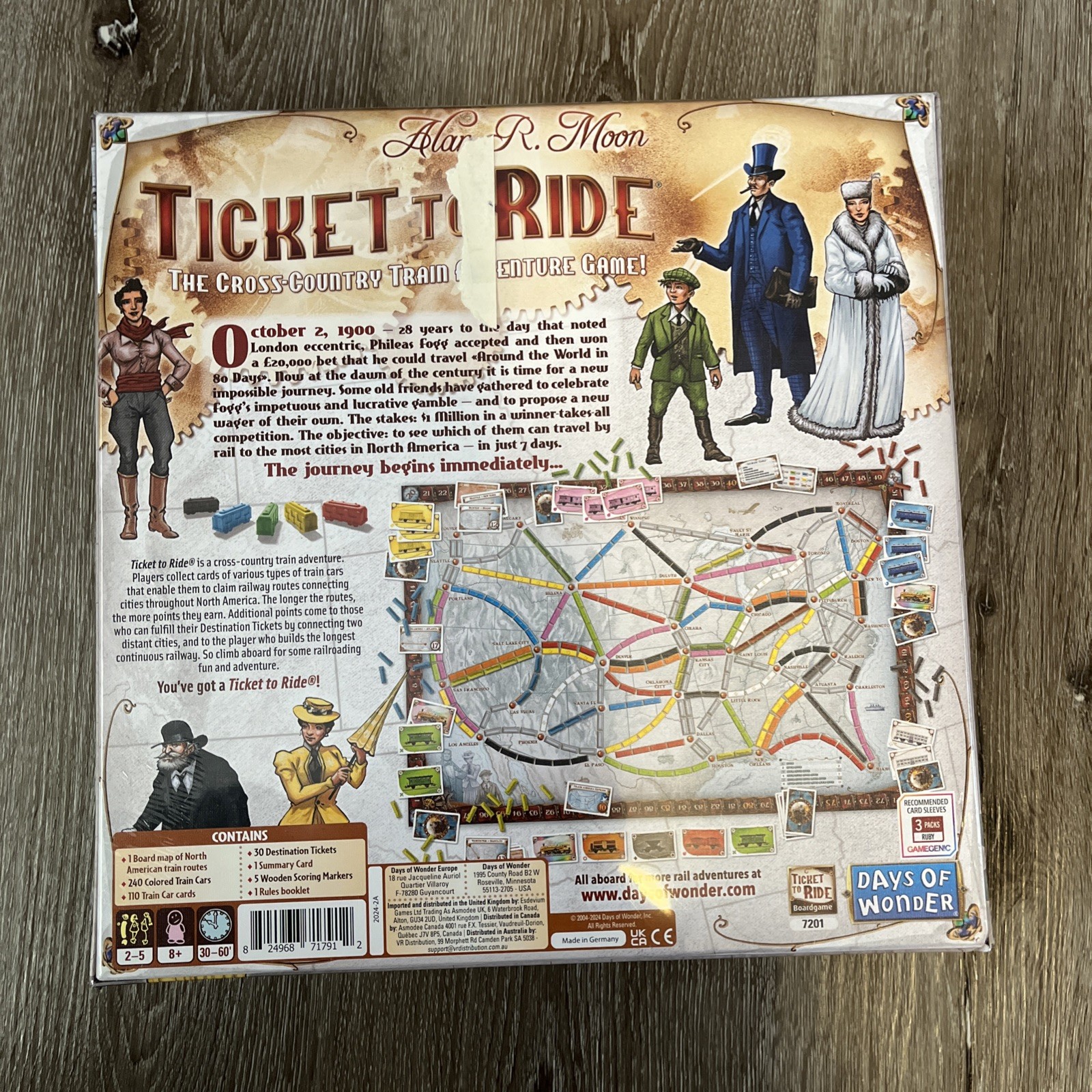 Ticket To Ride Board Game Days Of Wonder Alan R. Moon Sealed New