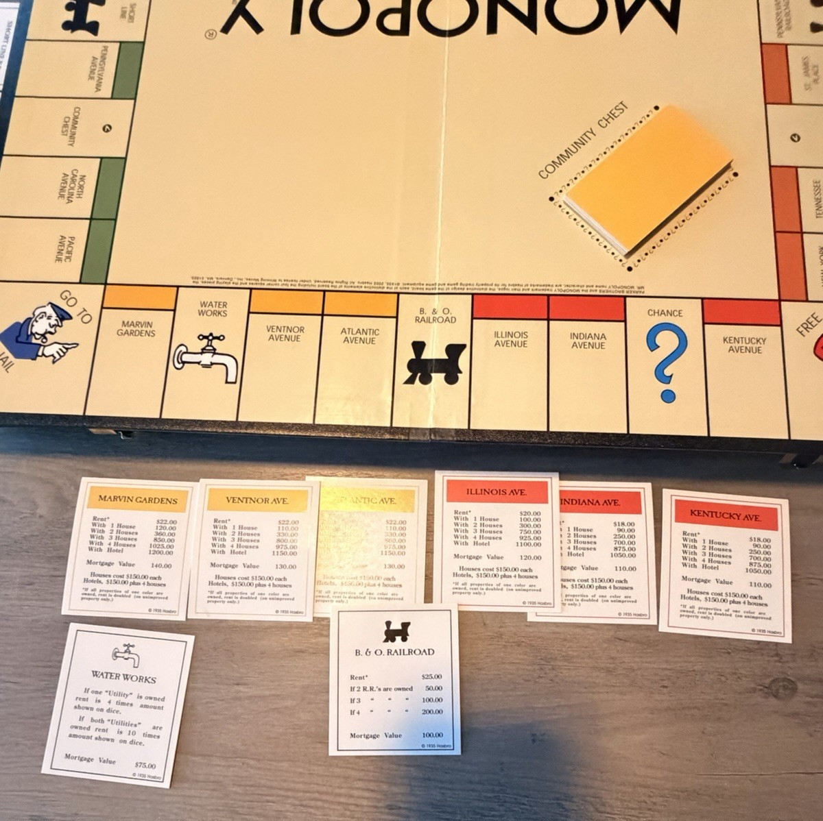 Monopoly Deluxe First Edition 1935 Reproduction 2005 Wooden Case Complete PB