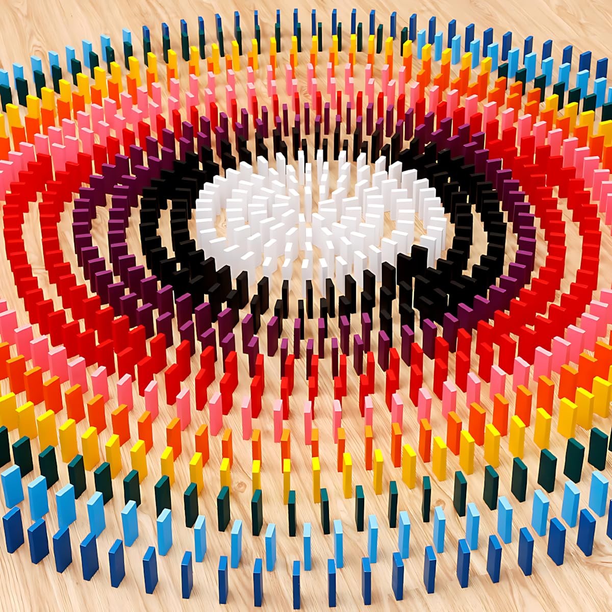 1200 Piece Dominoes Set for , Colorful Dominos Tiles for Building, Stacking, …