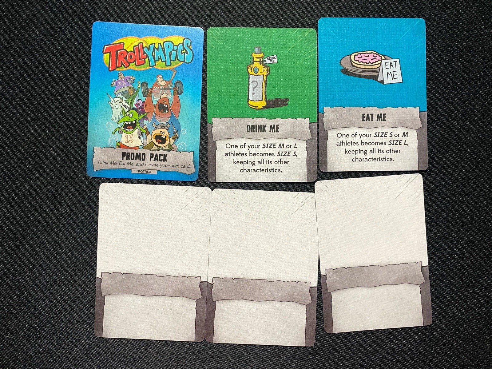 Trollympics Board Game Promo Card Pack Dice Tower 2025 Kickstarter Exclusive