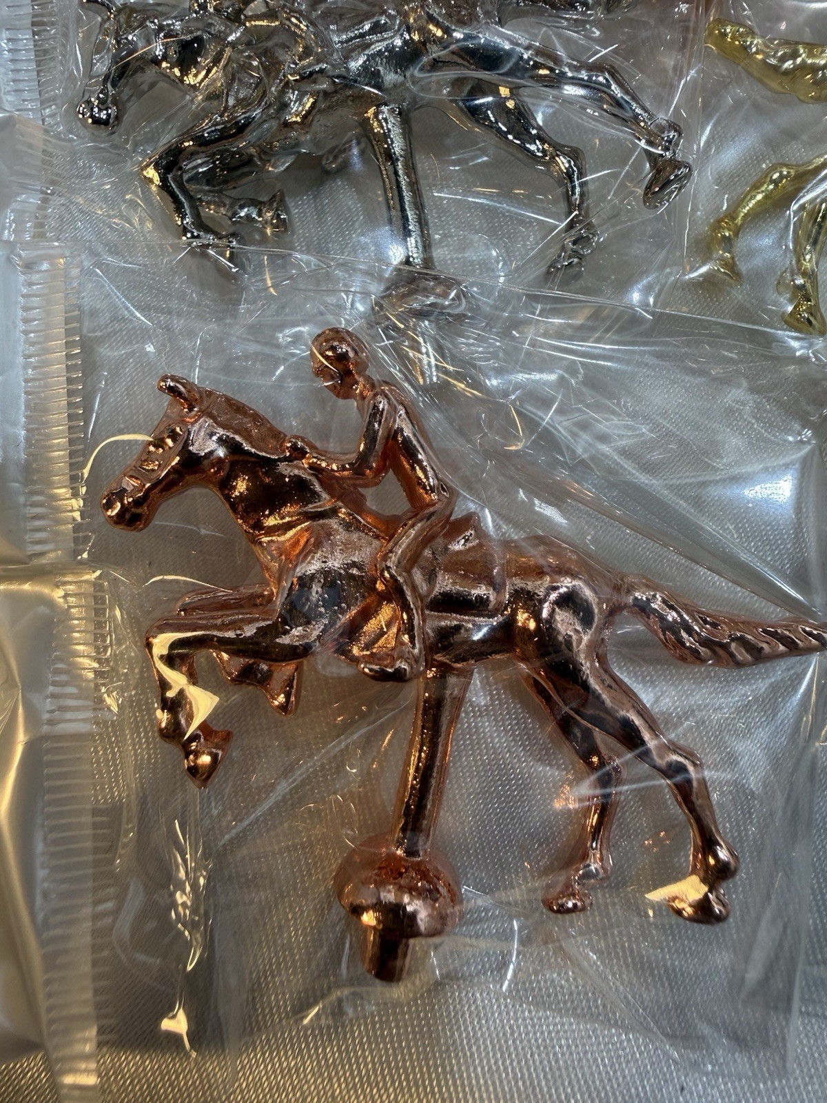 FINENI Wooden Horse Racing Game HEAVY Metal Play Pieces/Board NEW