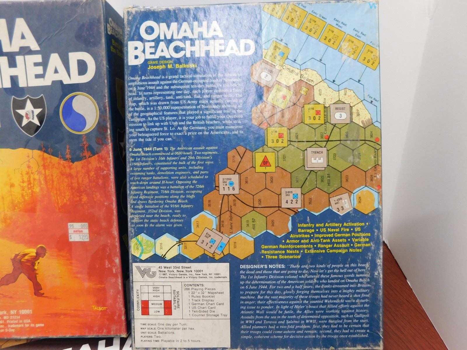 S0 Omaha Beachhead: Battle for the Bocage Board Game WWII military strategy