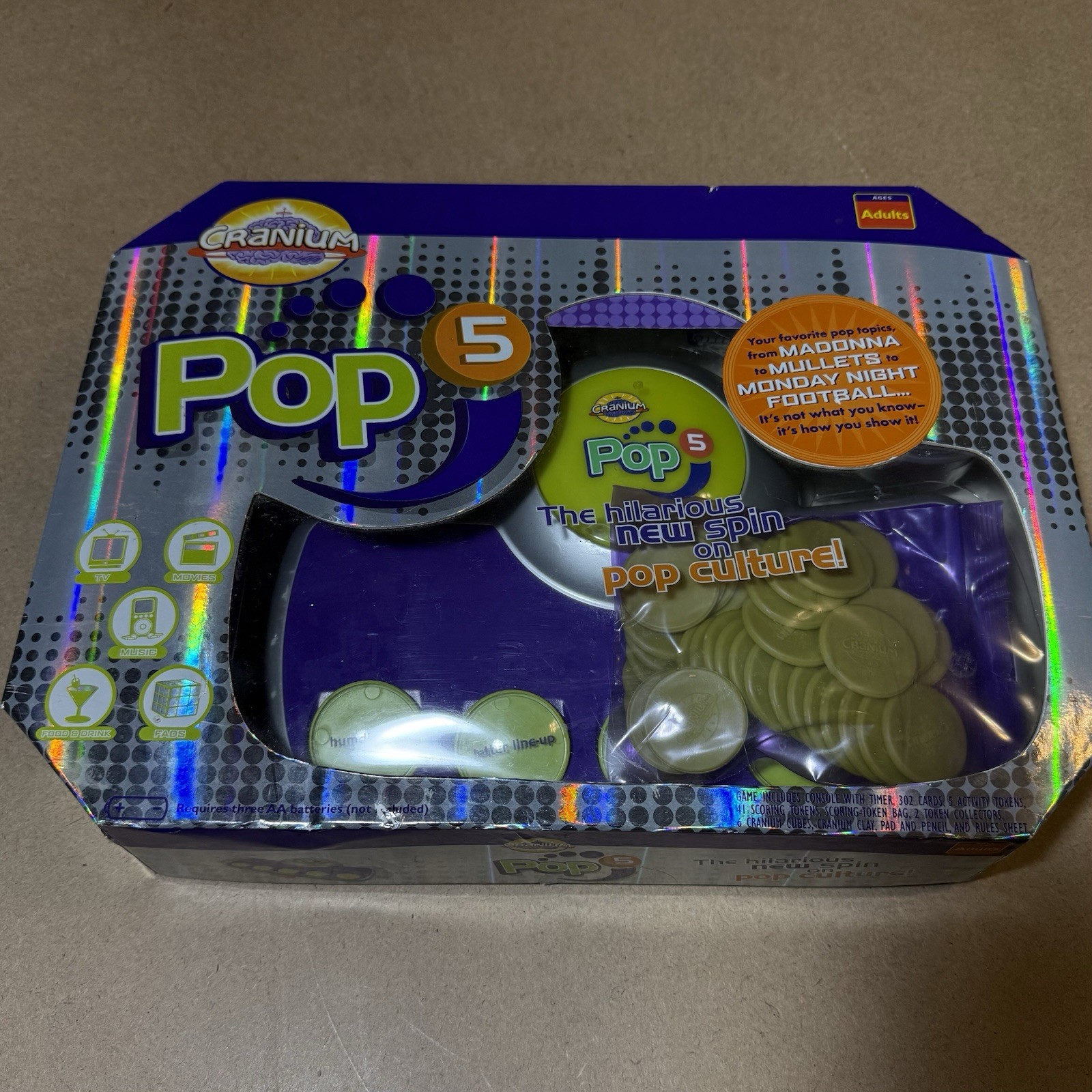 Cranium Pop 5 Adult Pop Culture Trivia Console Board Game ~ Updated Fav Game!