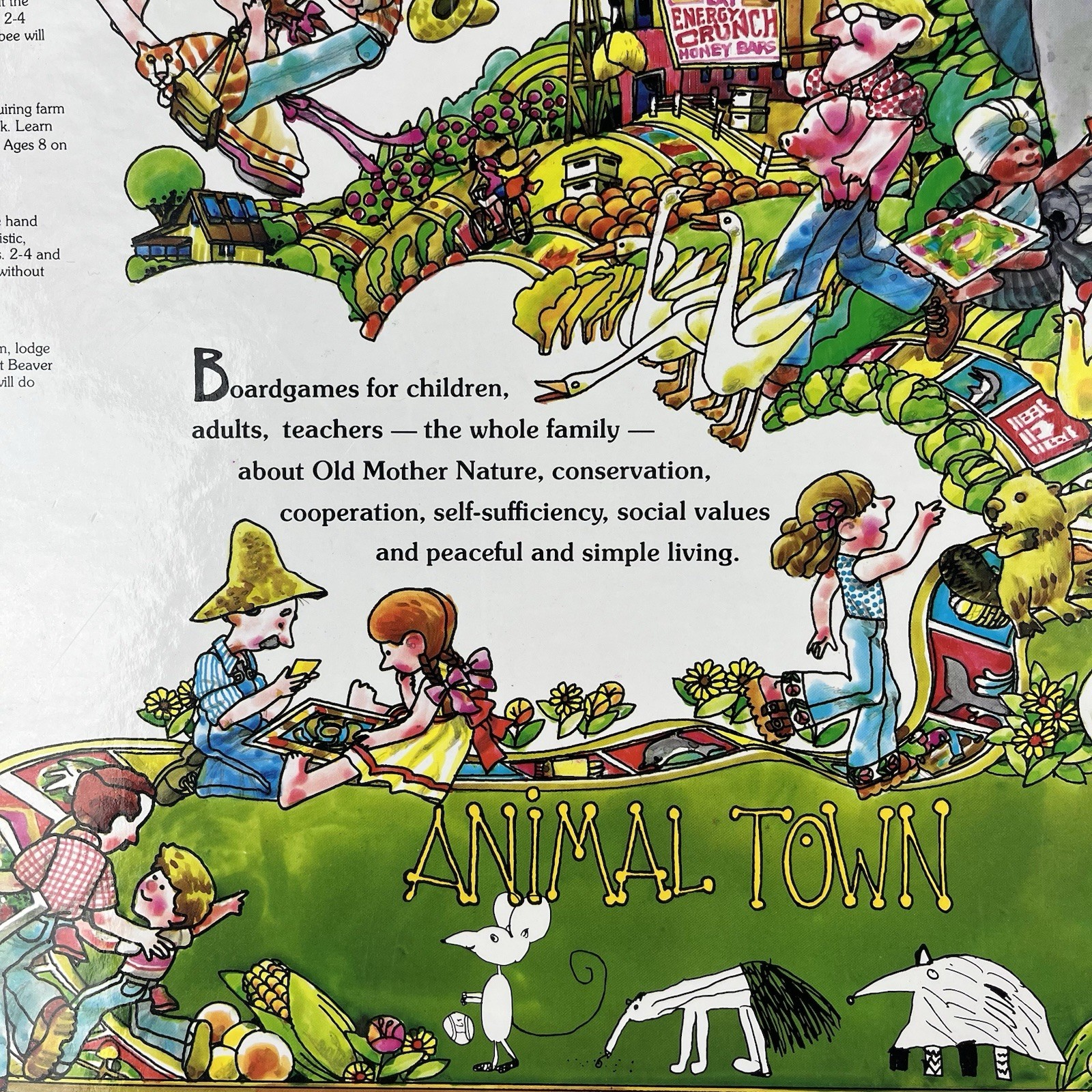 Vtg Animal Town Save the Whales Board Game Toy Waldorf Hearth Song Cooperative