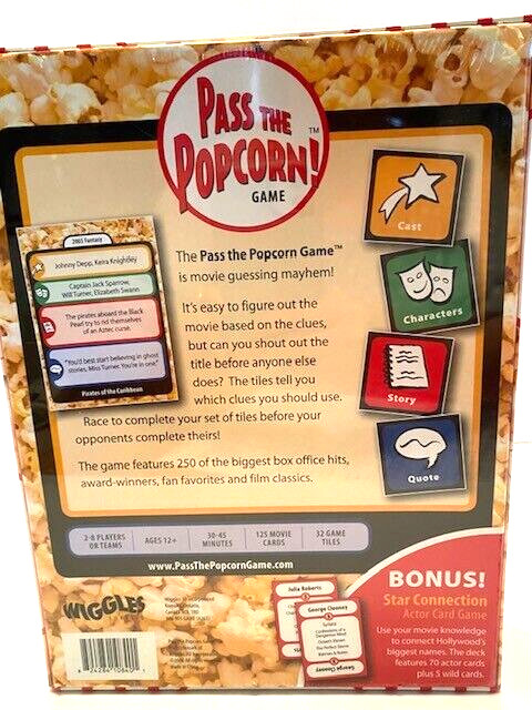 New! Pass the Popcorn Fast-Paced Movie Fun Game
