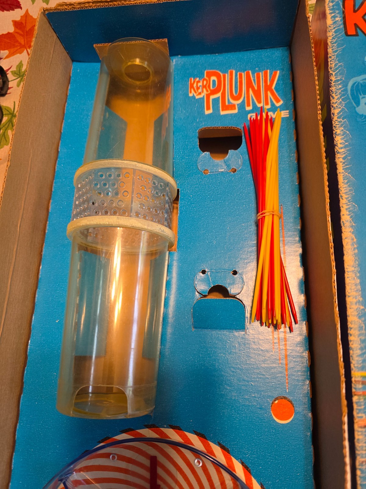 Vintage 1967 KerPlunk Game Ideal Complete in Box /Marbles Nice condition