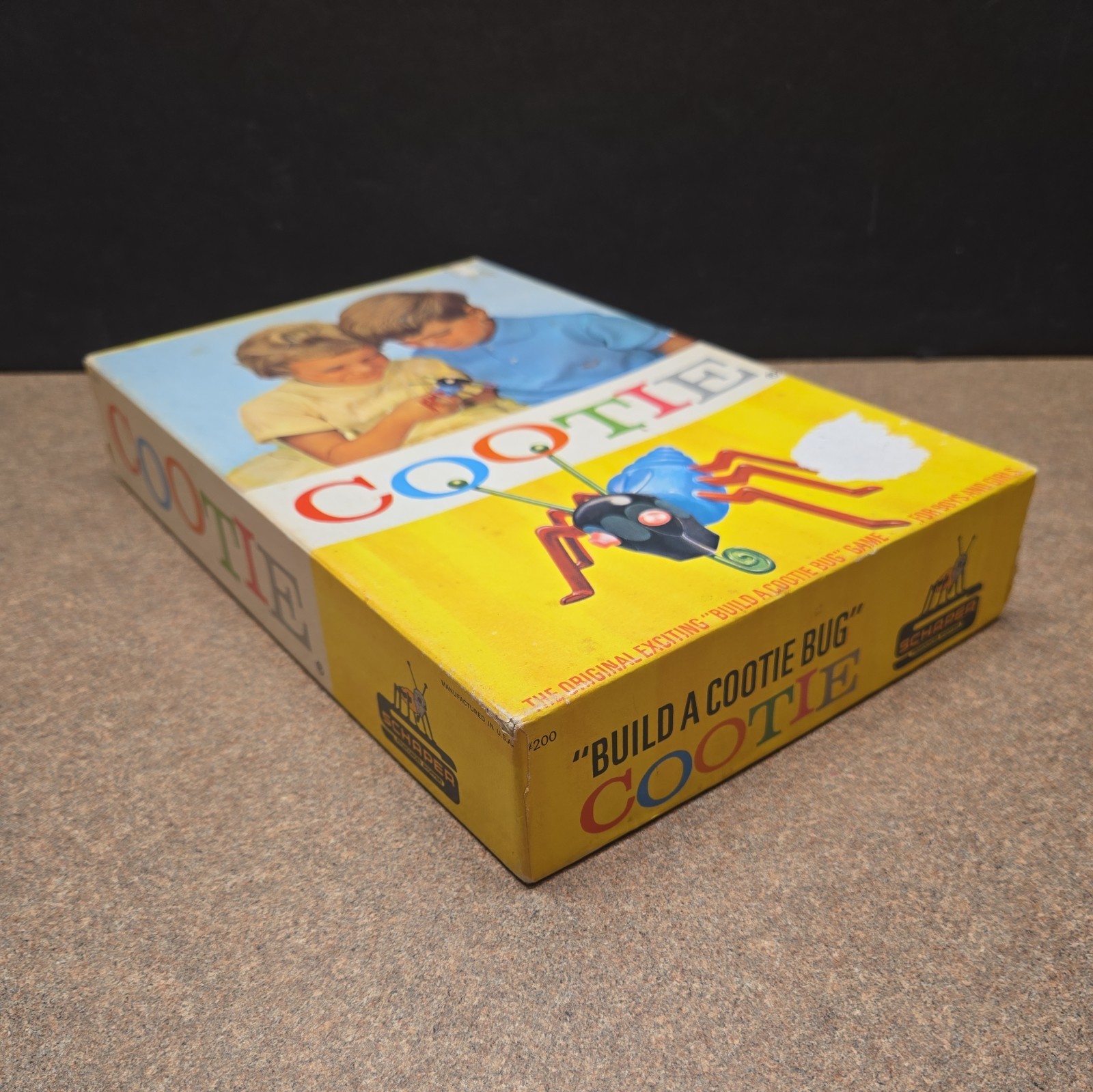 Vintage 1966 Schaper Build A COOTIE Bug Game Complete Nice Box