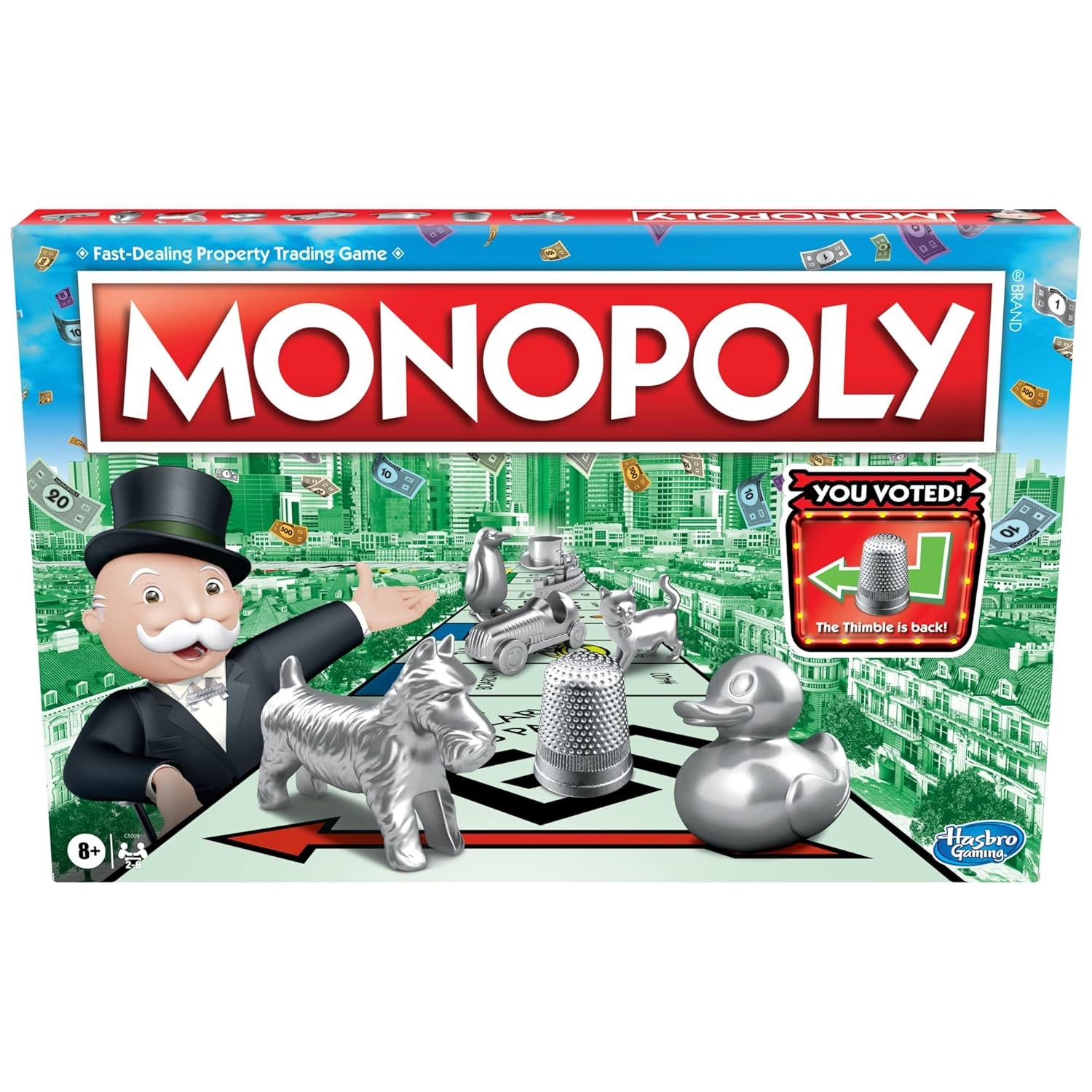 Monopoly Board Game for 2 to 6 Players Kids Ages 8 and Up Classic Family Board