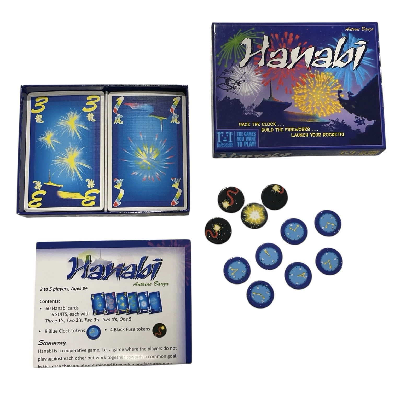 Hanabi Card Game R & R Games 8+ Antoine Bauza 2016 Multiplayer