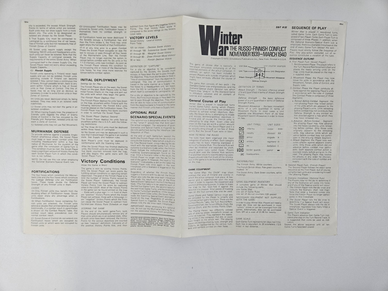 Winter War, Russo- Finnish, and Strategy & Tactics #33; SPI; 1972