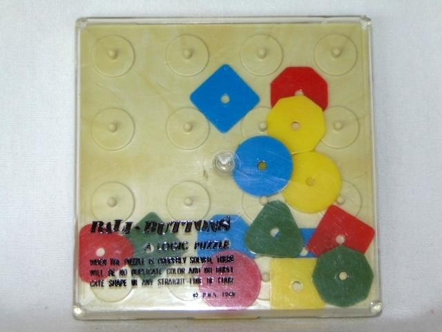 1969 BALI-BUTTONS Hand Held DEXTERITY Game, A LOGIC PUZZLE, Behavioral Sciences