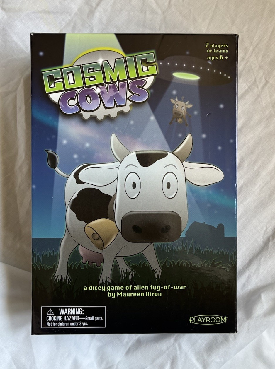 Cosmic Dice Game Playroom Purple Dice Adorable Plastics Cows Toy Board Farm