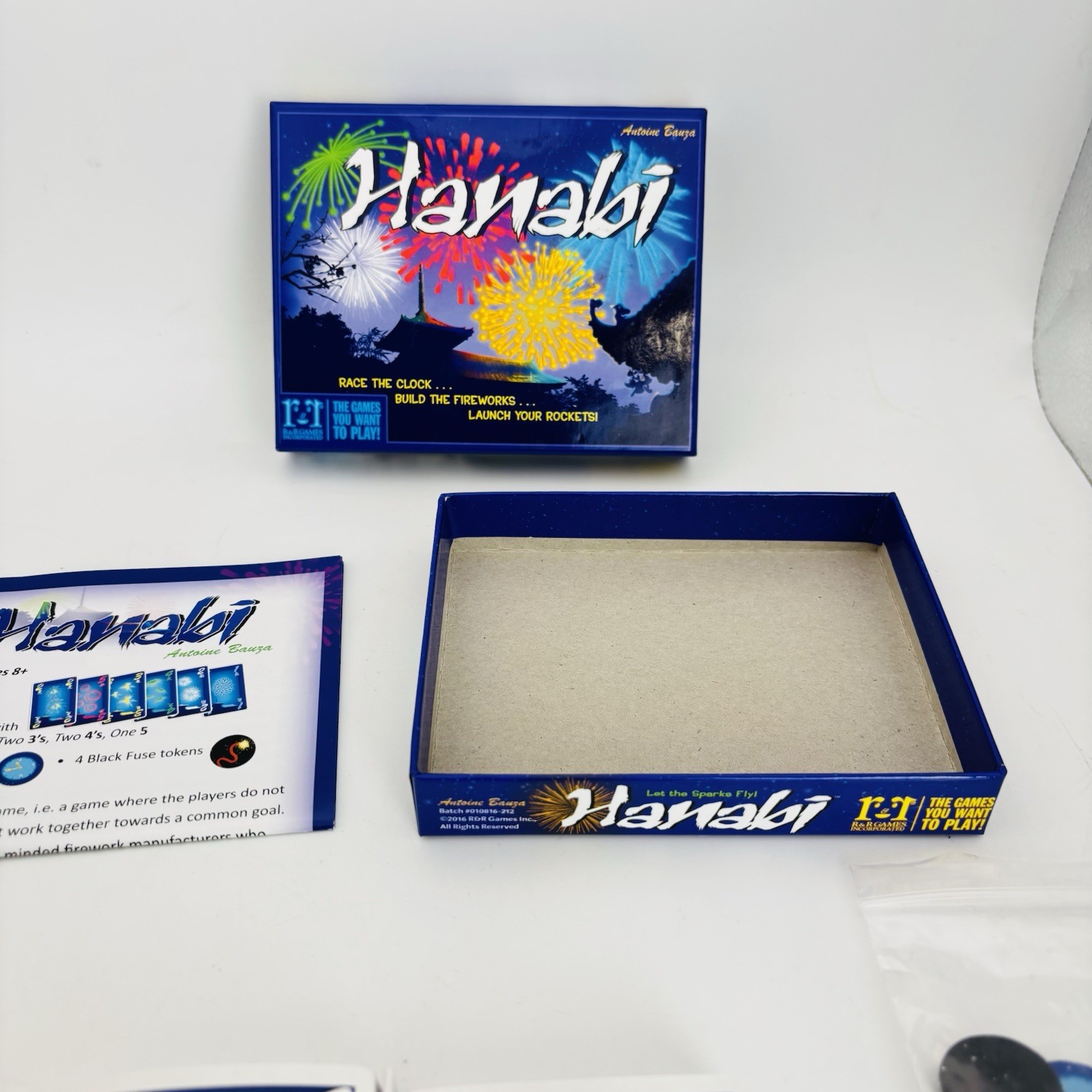 Hanabi Card Game R & R Games 8+ Antoine Bauza 2016 Multiplayer Unplayed