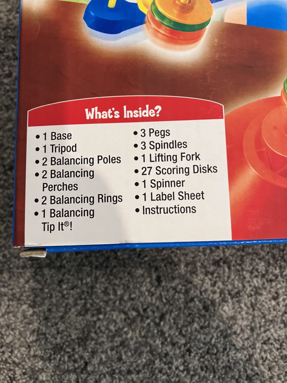 2013 Tip-It Cardinal Balancing Game Complete minus Label Sheet Wackiest Game