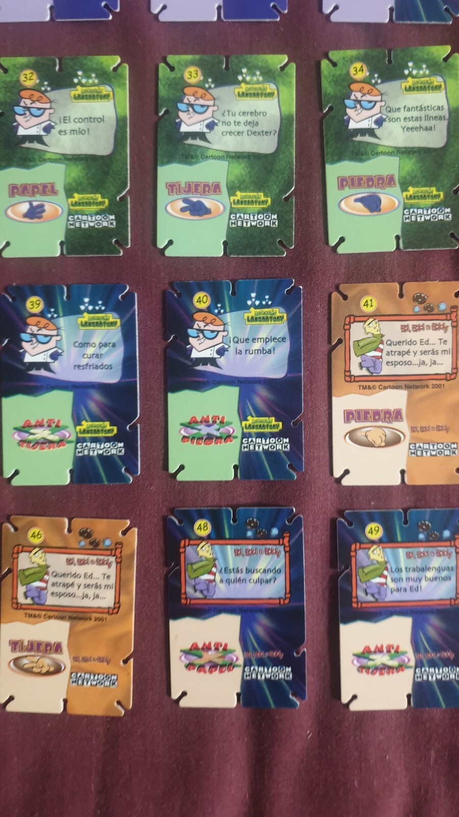Cartoon Network Kuas Tazos Maxi Builder Cards – 36 DIifferent Cards *EXCELLENT*