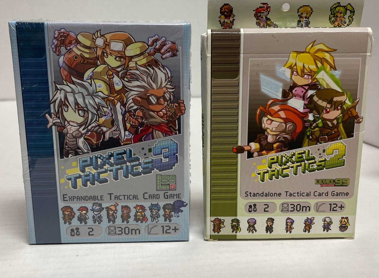 Pixel Tactics Lot of 3 sets – 2 & 2 x3 SEALED Level 99 Games Tactical Card Game