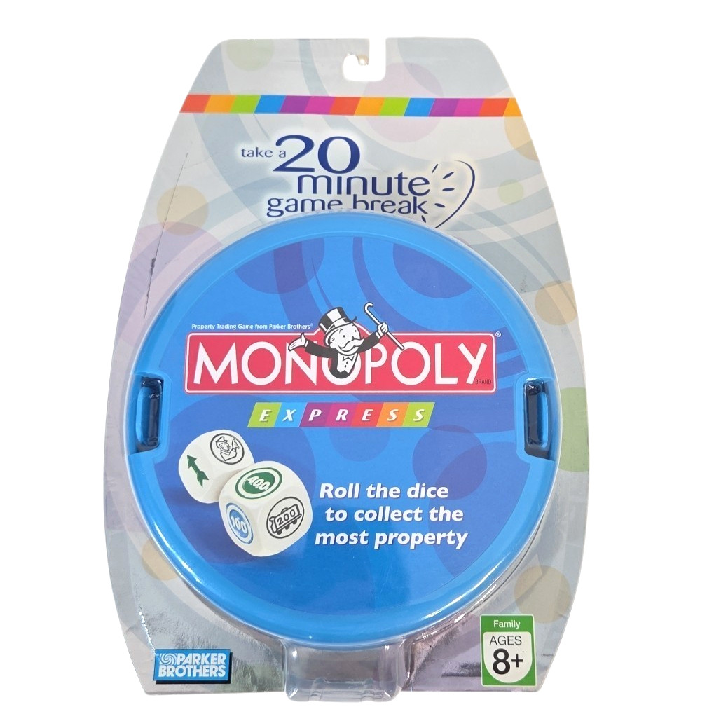 Monopoly Express Game 2007 Parker Brothers Hasbro Portable Travel Dice Game New