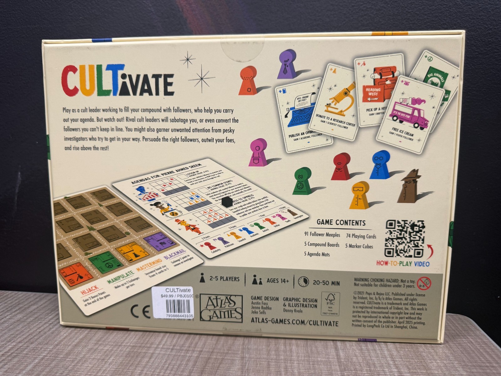 *FREE US SHIPPING, NEW & SEALED* CULTivate Board Game, from Atlas Games