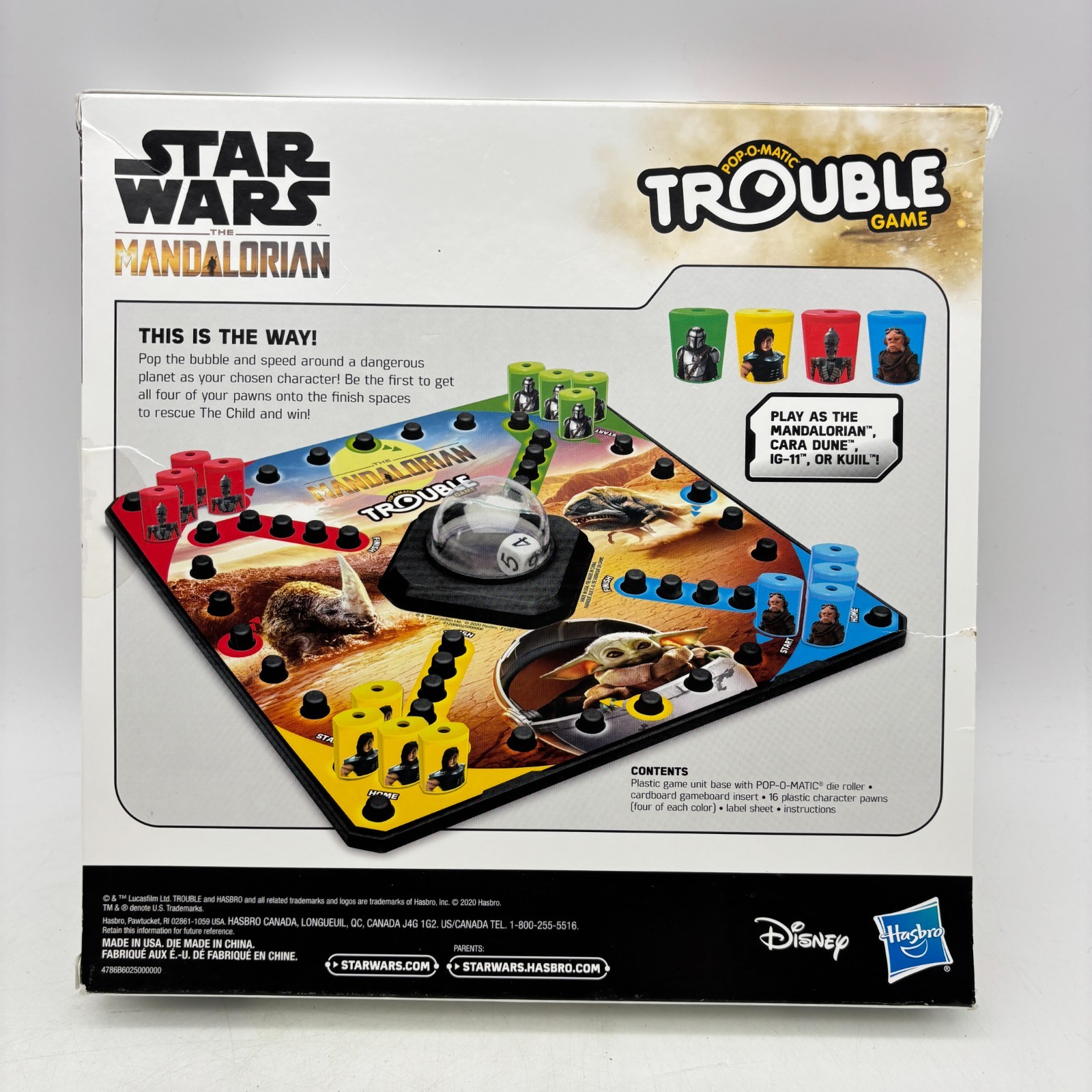 Star Wars The Mandalorian Trouble Game COMPLETE Hasbro 2020 Grogu Pop O Matic
