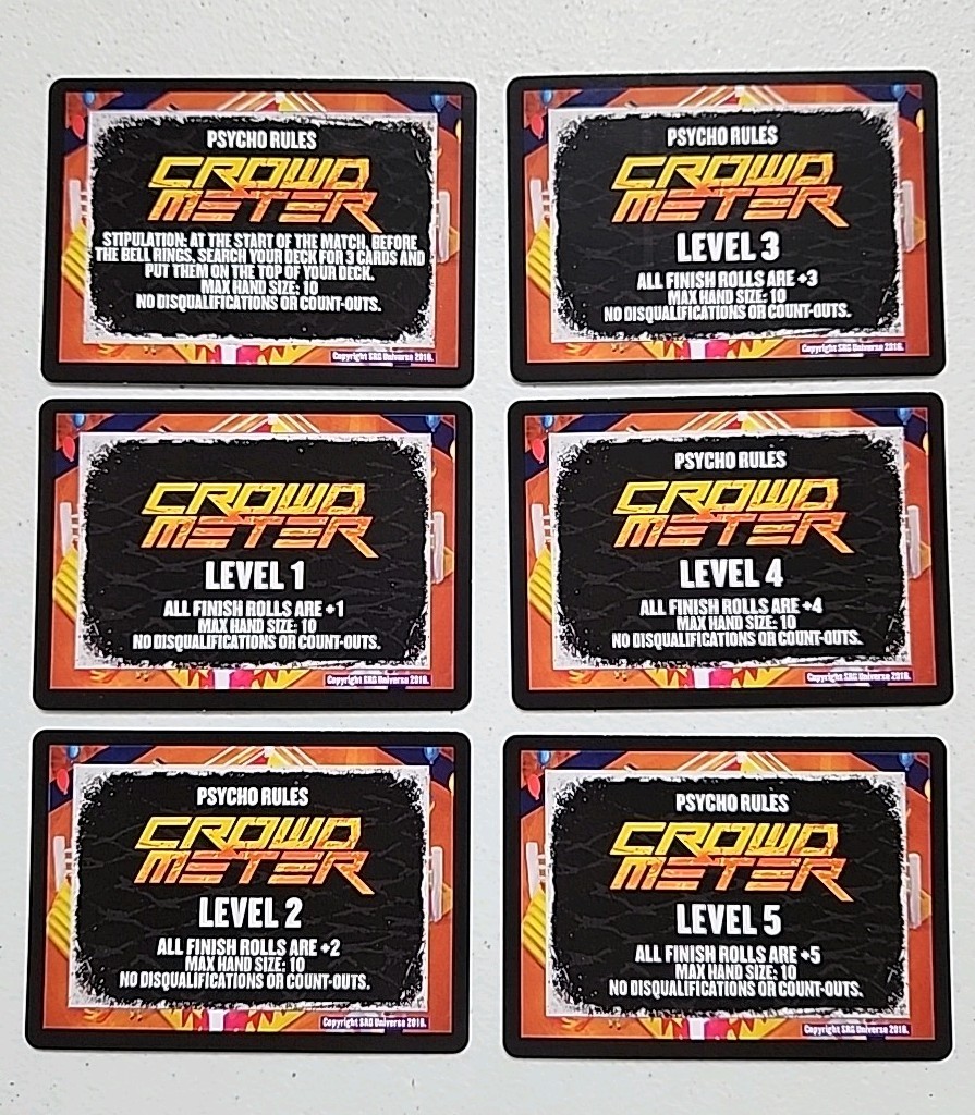 SRG Super Show Wrestling Card Game Psycho Rules Crowd Meter