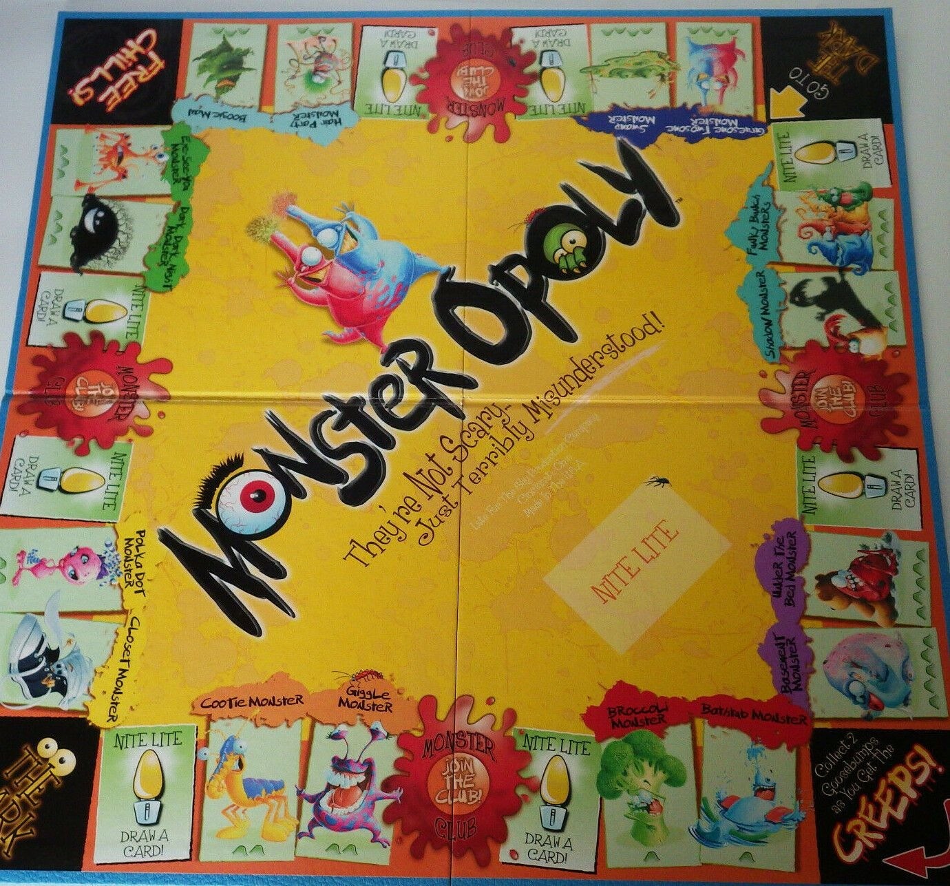 Monster Opoly Monopoly Gameboard Craft Game Room Halloween Decor