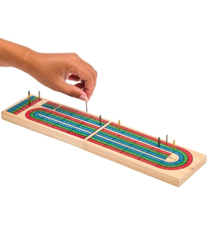 Regal Games Cribbage Board Game Set w/Storage – Fun Table Game with Wooden Board