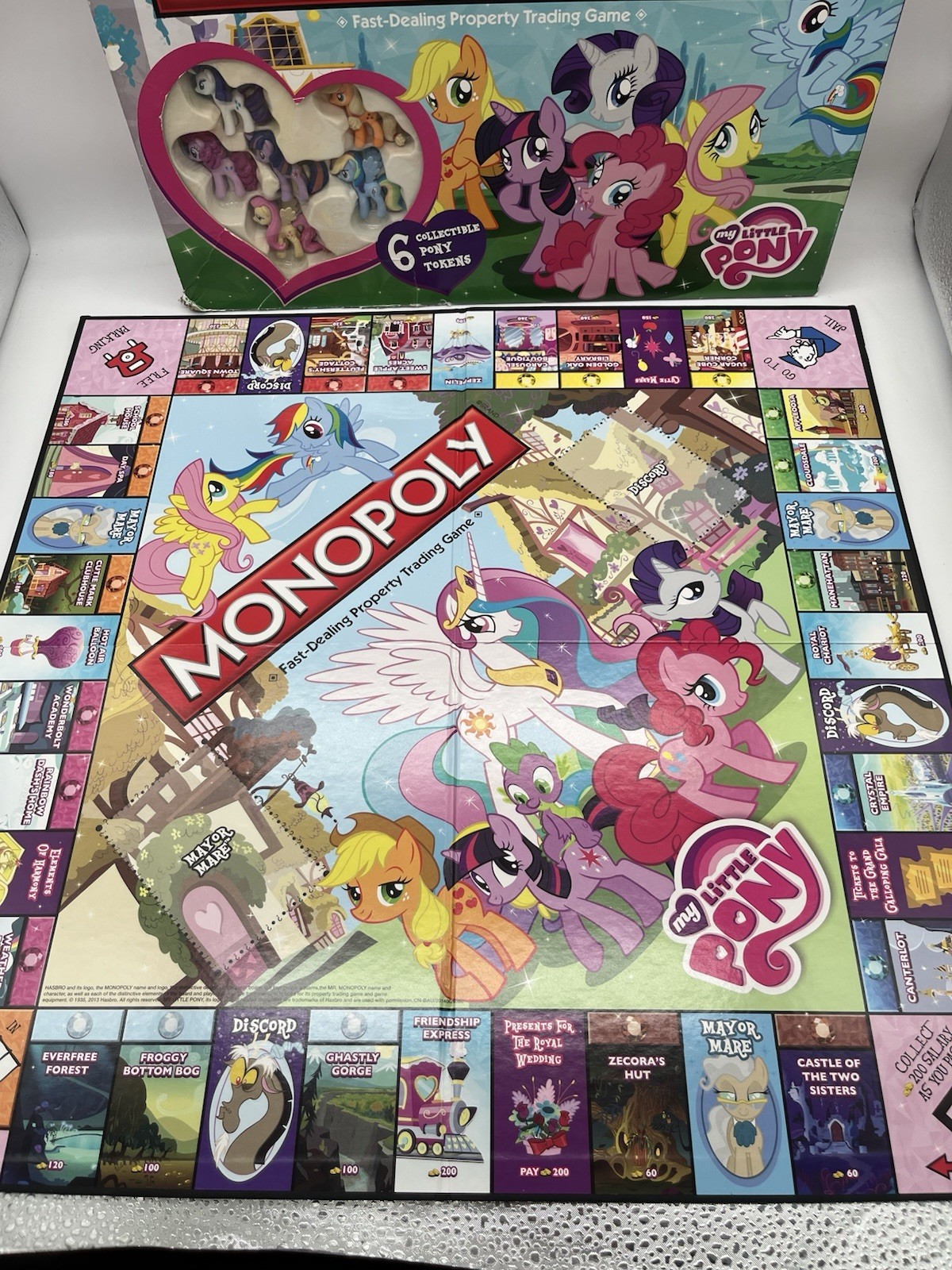 Monopoly My Little Pony Board Game 2013 COMPLETE! 6 Collectible Tokens USAopoly