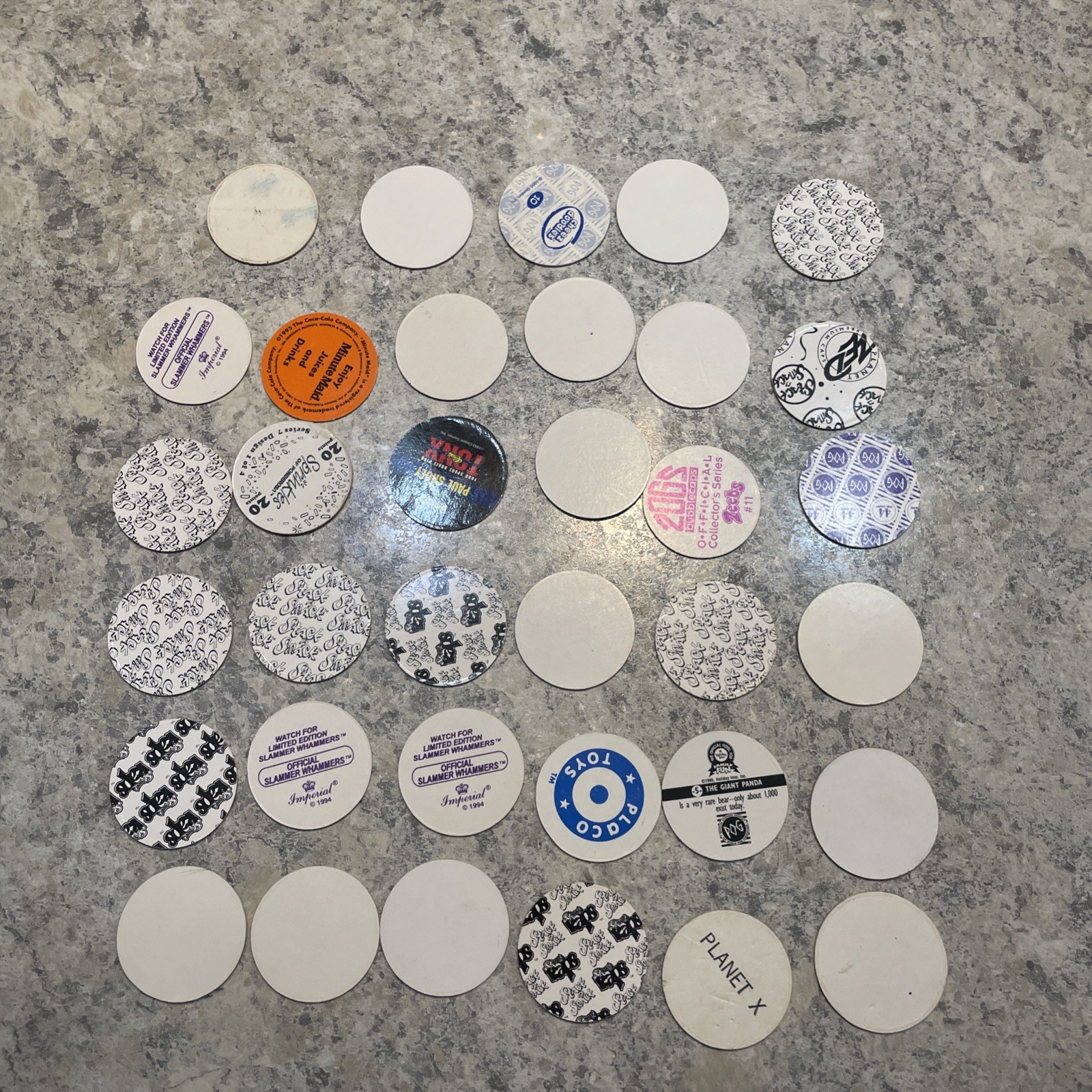 POGs Milk Caps Vintage Variety 1990s Miscellaneous Lot 35 paper