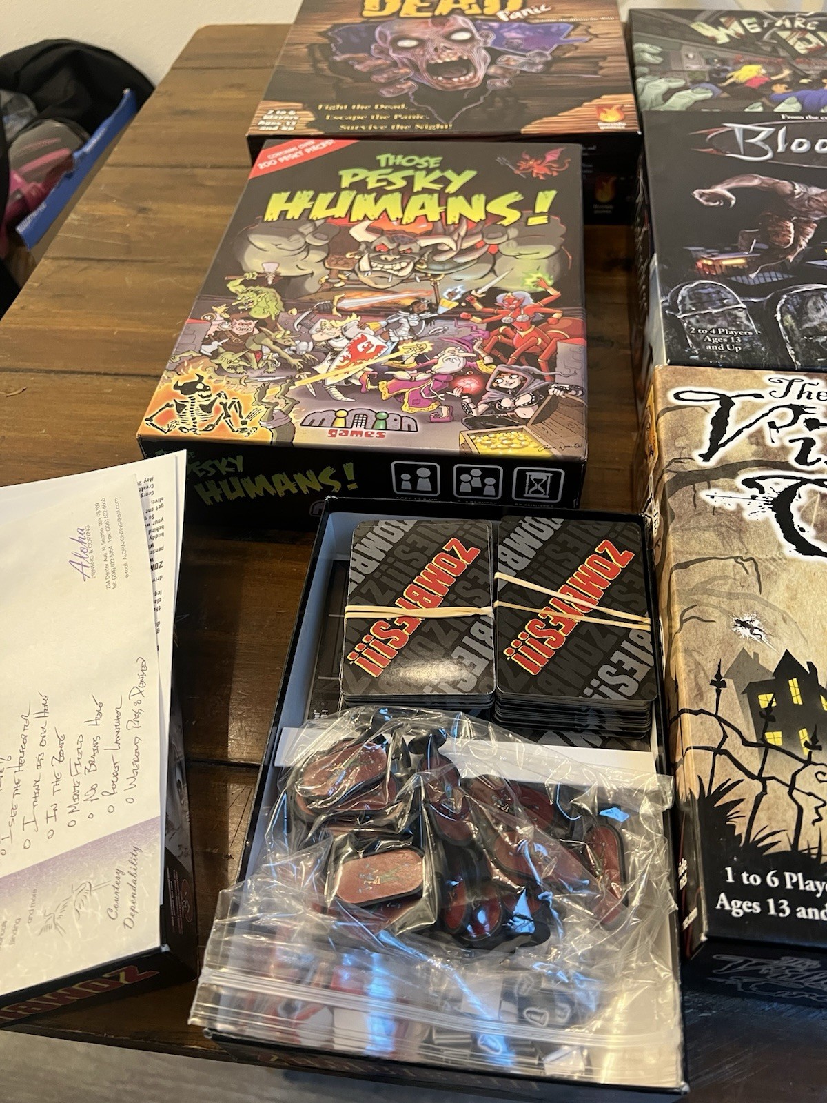 Fireside Game Co Board Game lot spooky horror themed games