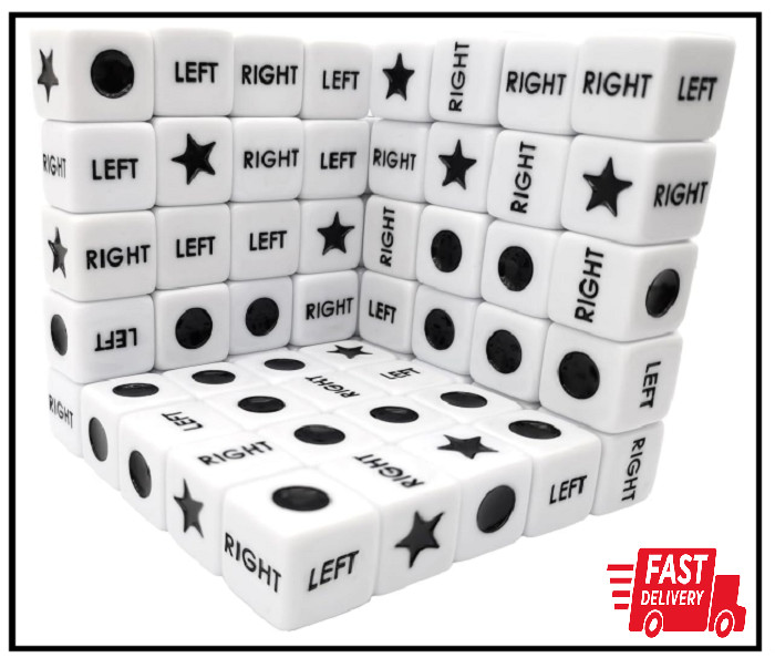 50 Pieces Left Right Center Dice Only 50 Dices Left Right Center Dice Game Prime