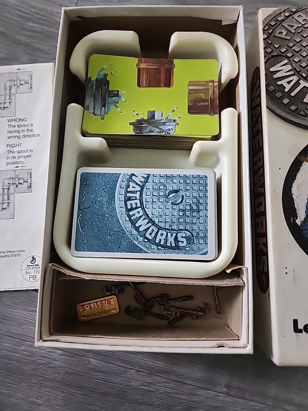 Waterworks Card Family Game Parker Brothers 1972 complete EUC Vintage