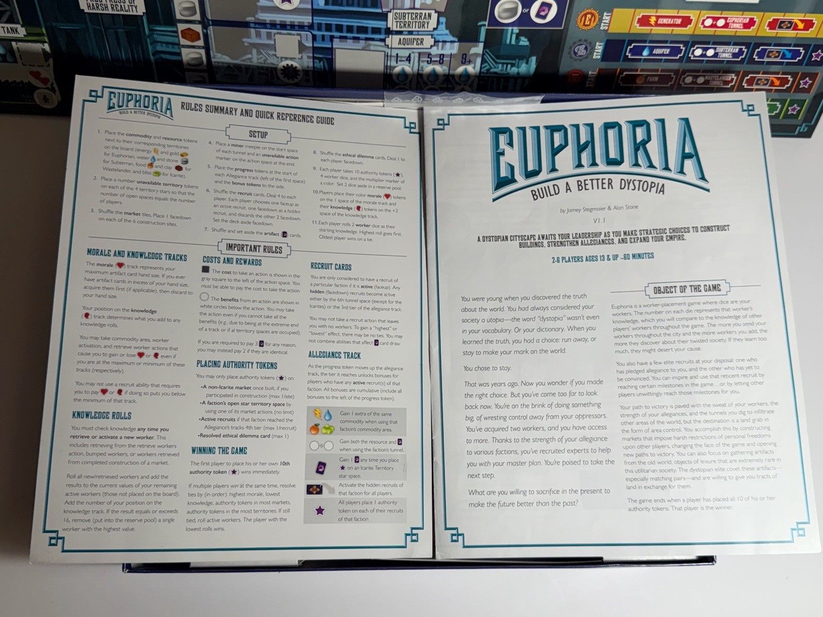 Euphoria: Build A Better Dystopia Board Game by Stonemaier