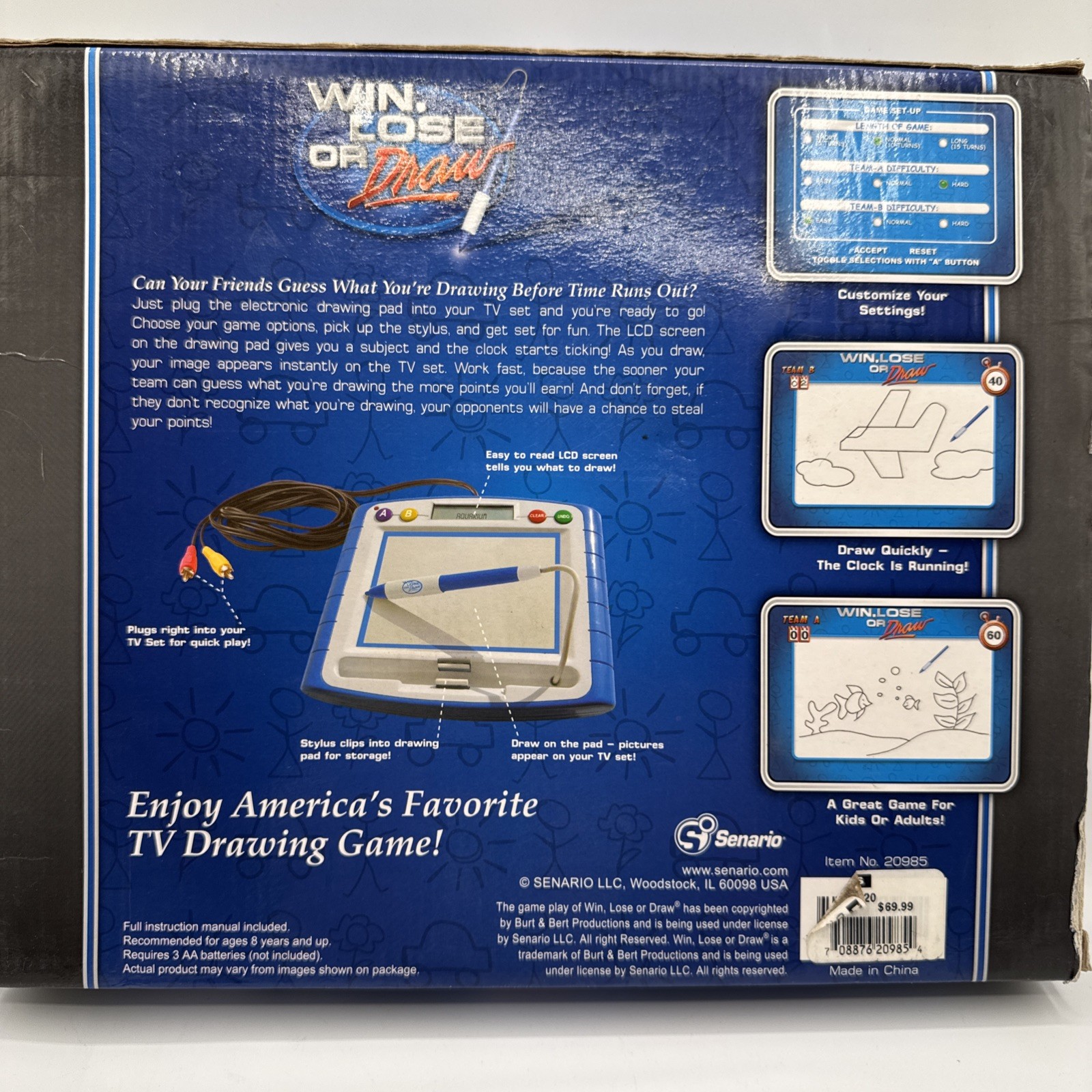 Win, Lose or Draw Plug And Play TV Video Game Console TV’s Original Drawing Game