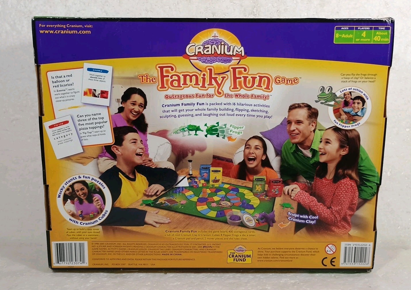 Cranium The Family Fun Game Outrageous Fun For The Whole Family 100% COMPLETE