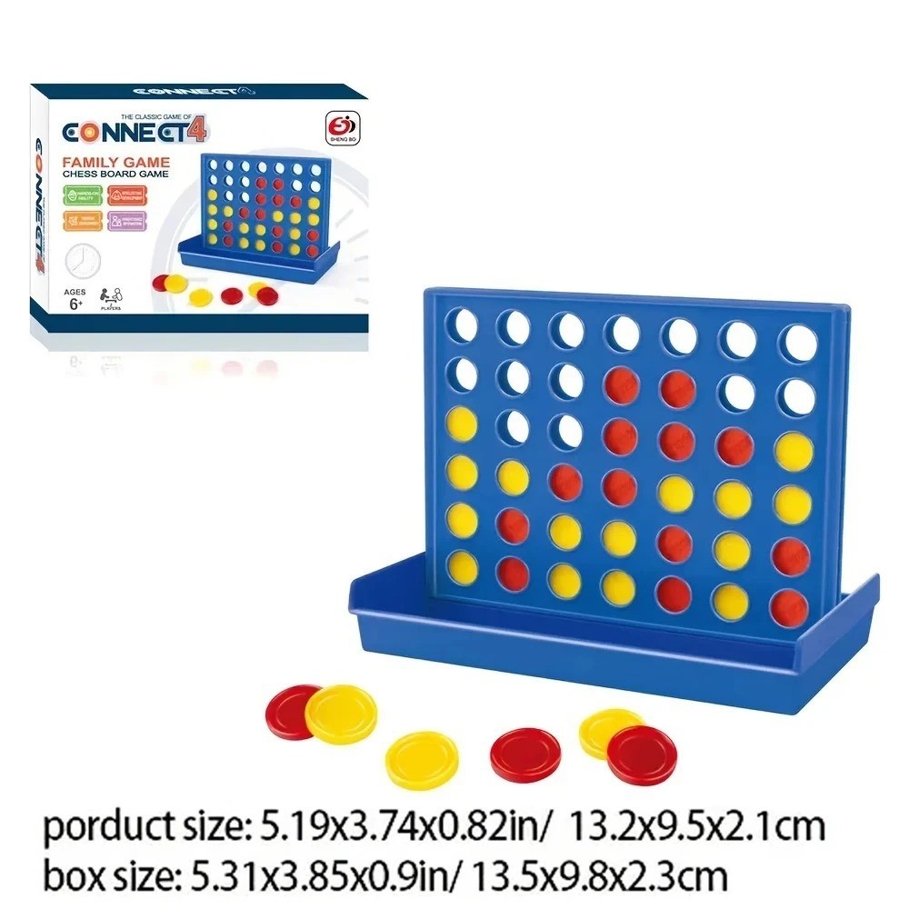 Four in a Row Connect Game Board Family Kids Educational Strategy Toy Classic