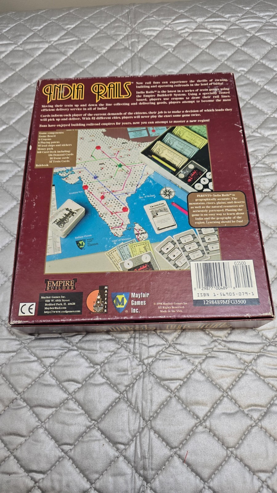 Vintage India Rails Mayfair Games Inc. 1998 Board Game – Complete!