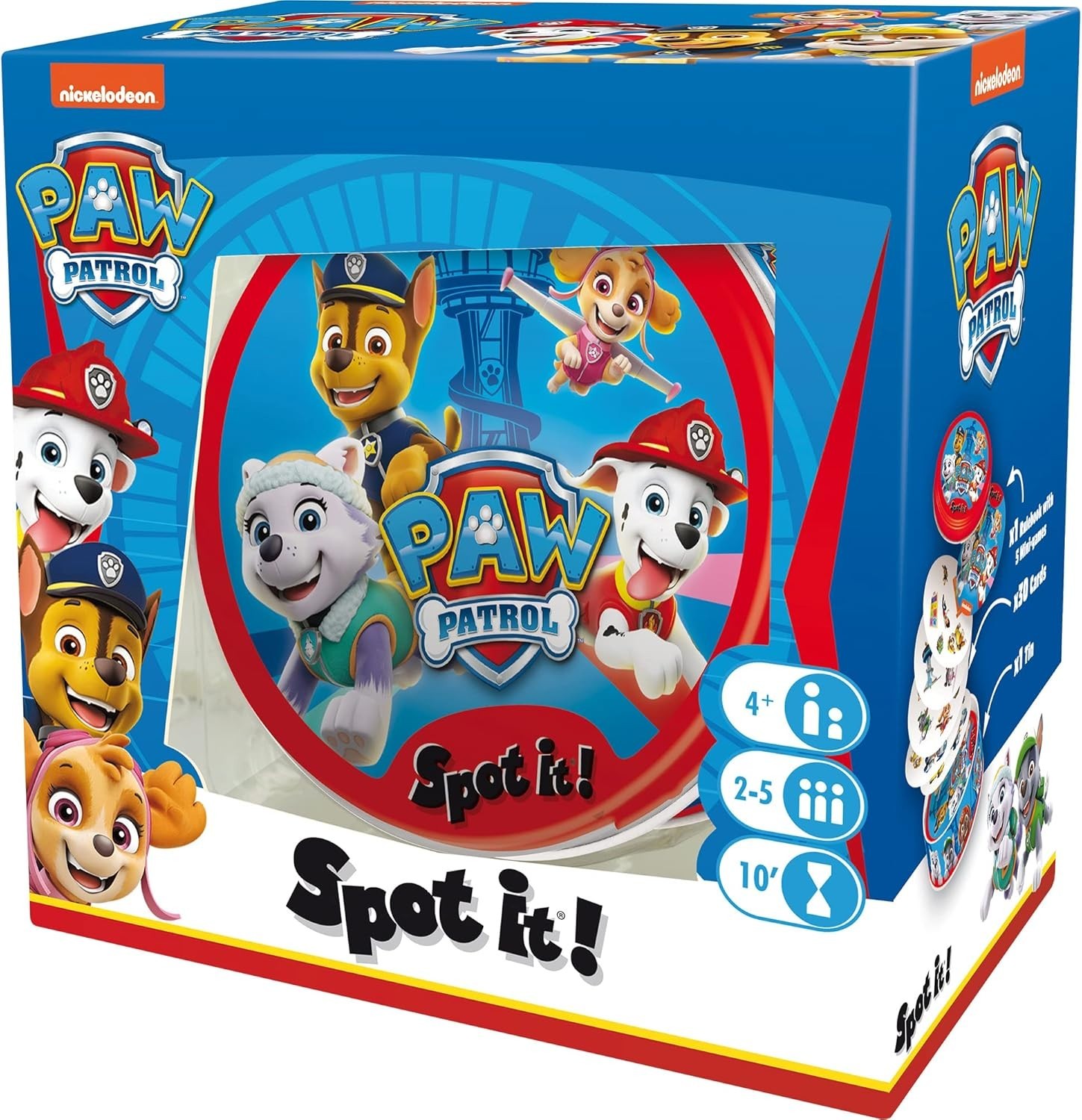 Nickelodeon Paw Patrol Spot It 5 games in 1 Matching Symbol Card Game Sealed