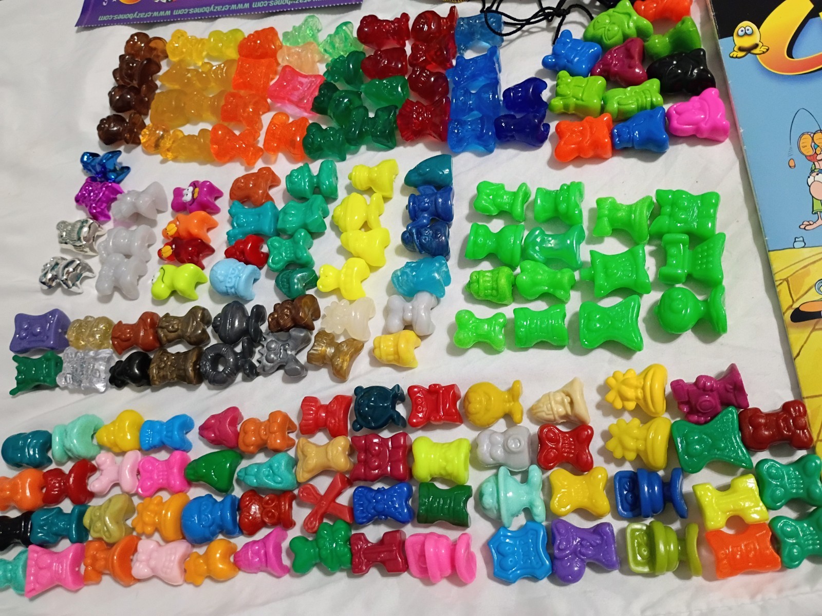 HUGE 160+PC CRAZY BONE LOT W/BAG&CAGE*RARES INCLUDED* EUC
