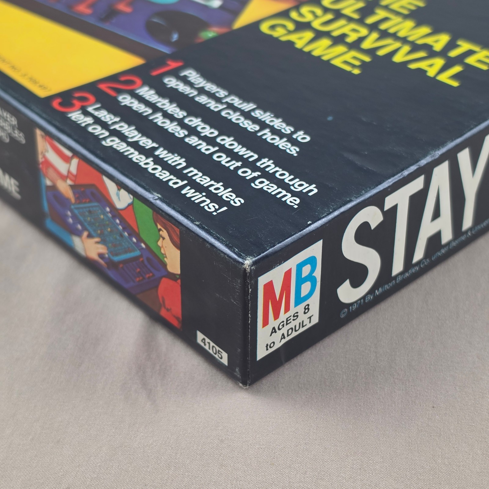Vintage 1971 Milton Bradley Stay Alive Board Game Complete With All 20 Marbles