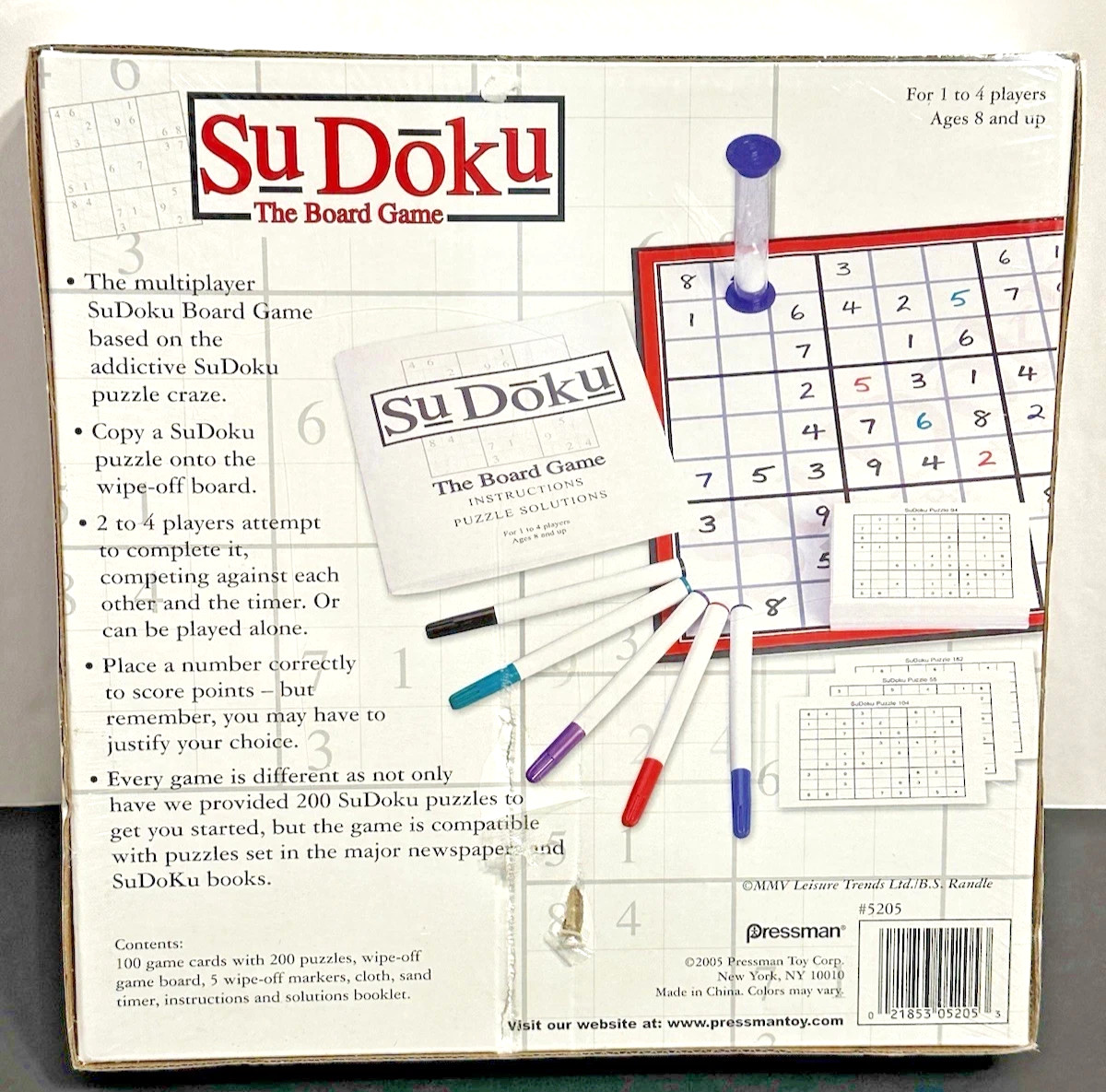 Su Doku The Board Game-The Original 1 To 4 Player Version New/Sealed