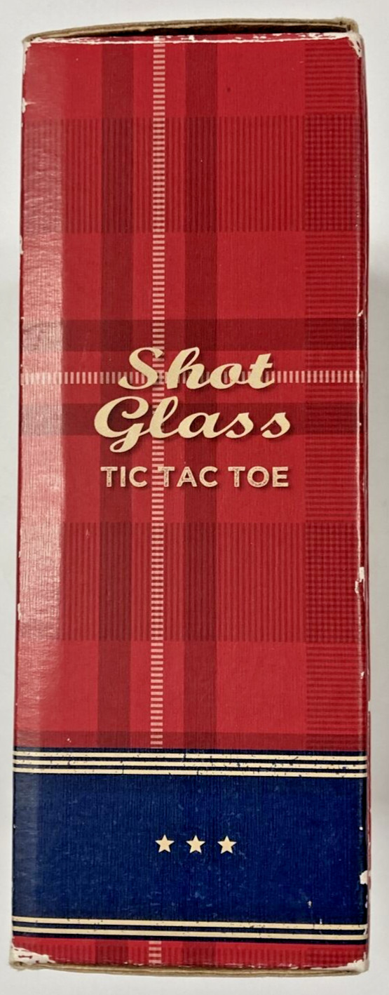 Glass Tic-Tac-Toe Board and Shot Glass Pieces Game